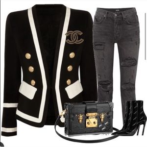 Black & white blazer